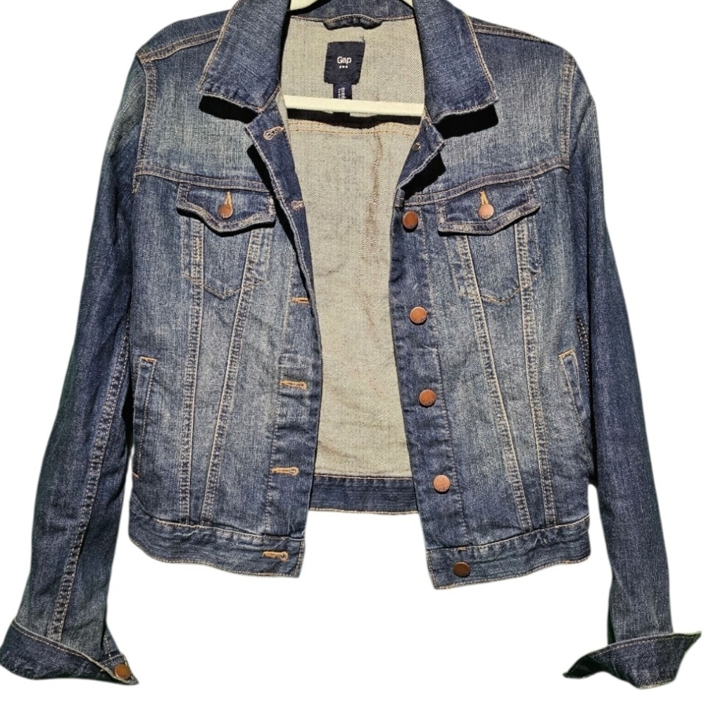 GAP EUC Oversized XS Women's Classic Blue Jean Jacket - Picture 4 of 4